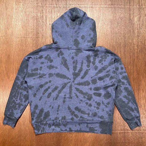 Zella Womens XL Blue Tie Dye Spiral Hoodie Sweatshirt Thumbholes NR446307MI FA20 - Picture 9 of 10